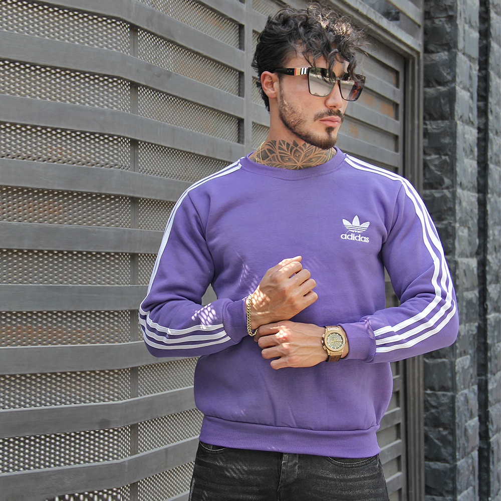 دورس یقه گرد adidas بنفش